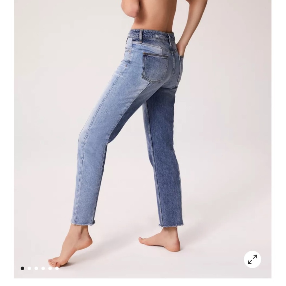 BDG High-Rise Straight + Narrow Jean - Two-Tone Denim